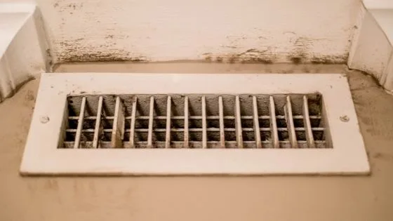 Bouche d'aeration encrassee