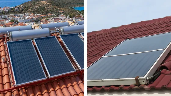 deux types de panneaux solaires thermiques